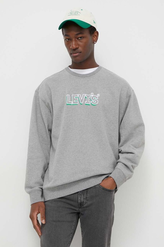 Levi's bluza bawełniana nadruk szary 38712