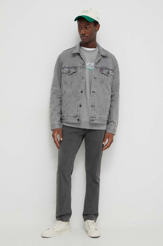 Levi's bluza bawełniana 38712 szary AA00