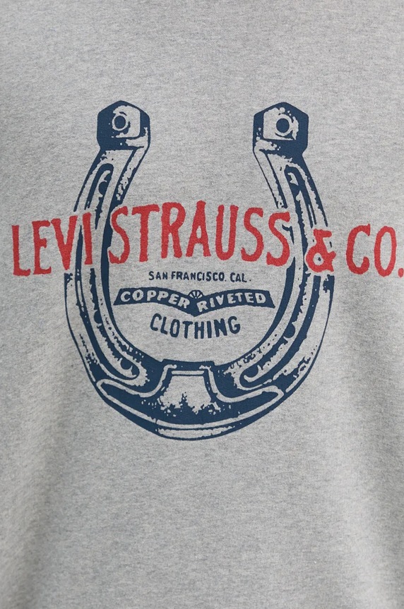 Bavlnená mikina Levi's 38712 sivá