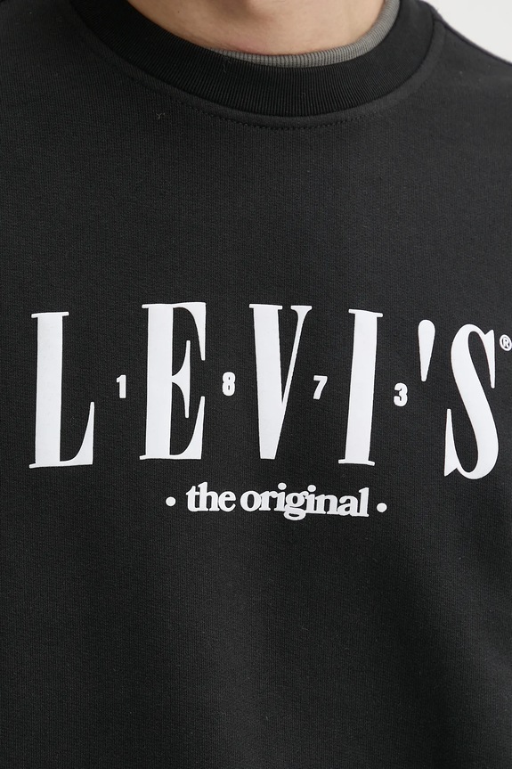 Bombažen pulover Levi's 38712 črna