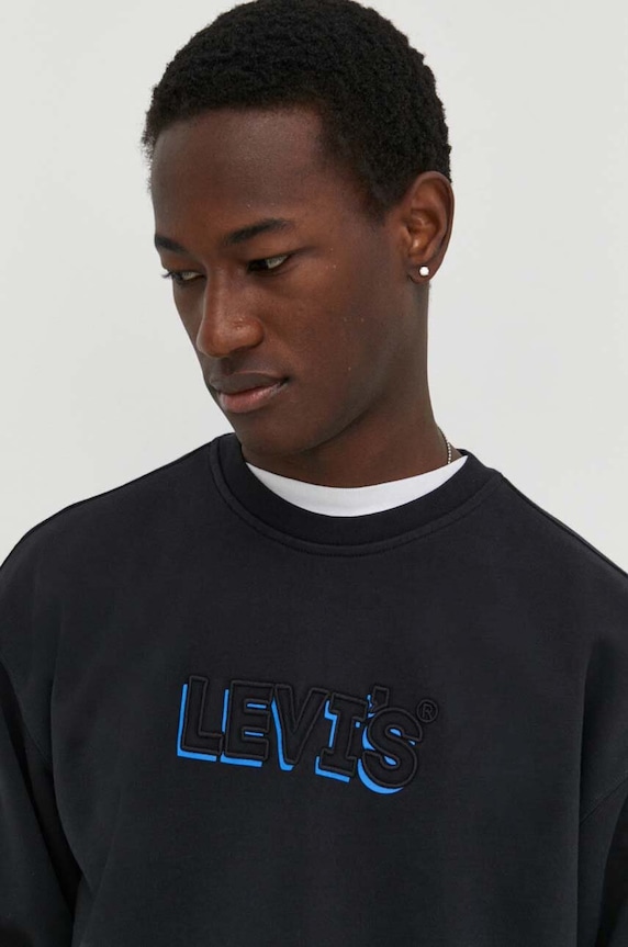 Levi's pamut melegítőfelső fekete 38712