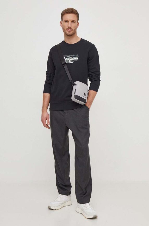 Pamučna dukserica Pepe Jeans Robinson PM582554 crna SS24