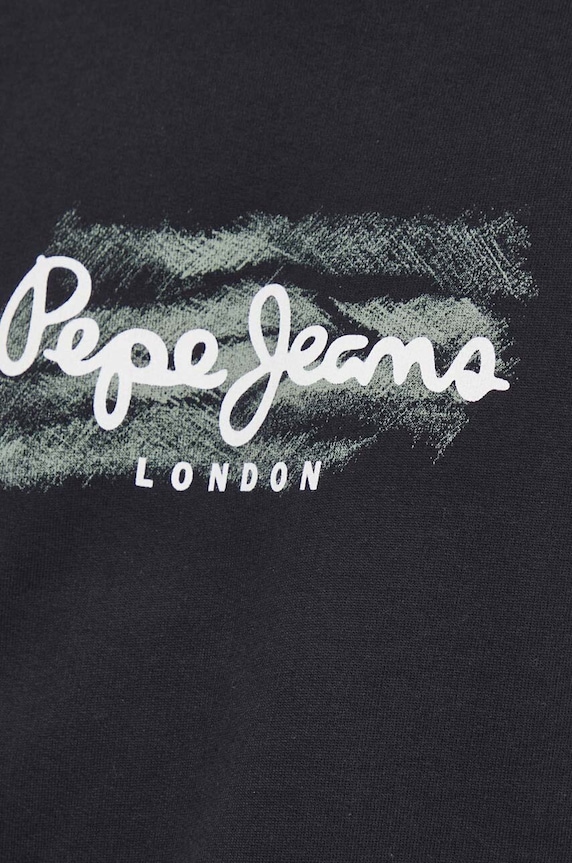 Pamučna dukserica Pepe Jeans Robinson PM582554 crna