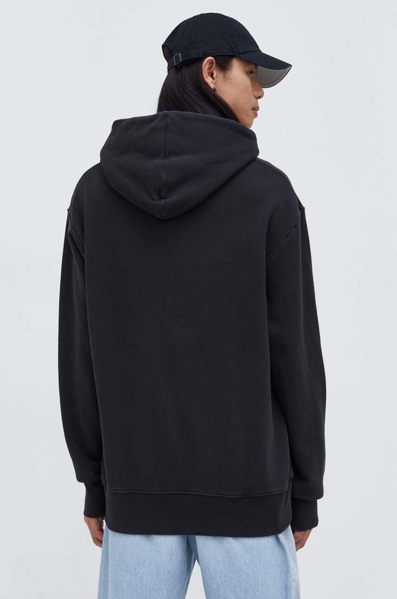 Ρούχα Βαμβακερή μπλούζα adidas Originals Trefoil Hoodie IU2373 μαύρο