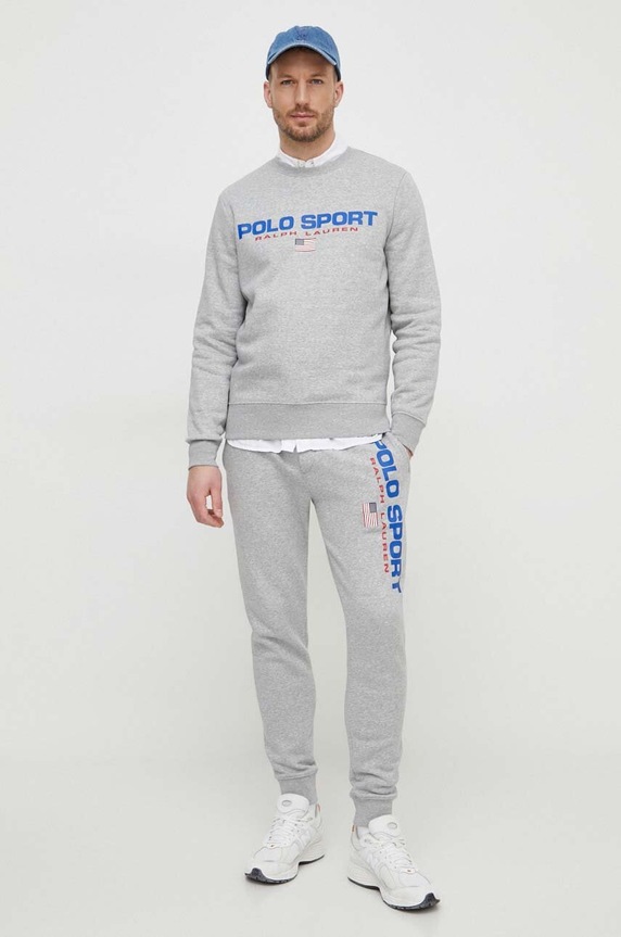 Polo Ralph Lauren bluza 710835770 szary SS25