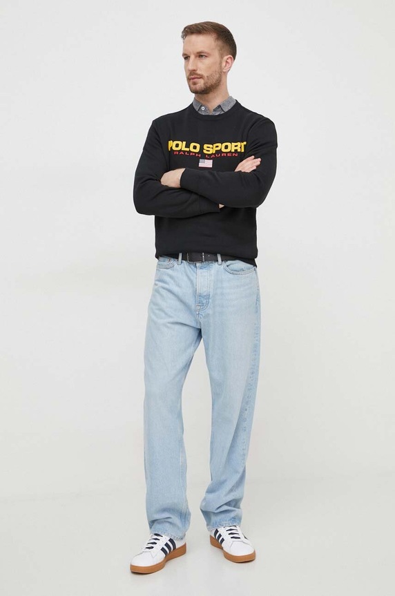 Polo Ralph Lauren felső 710835770 fekete SS25