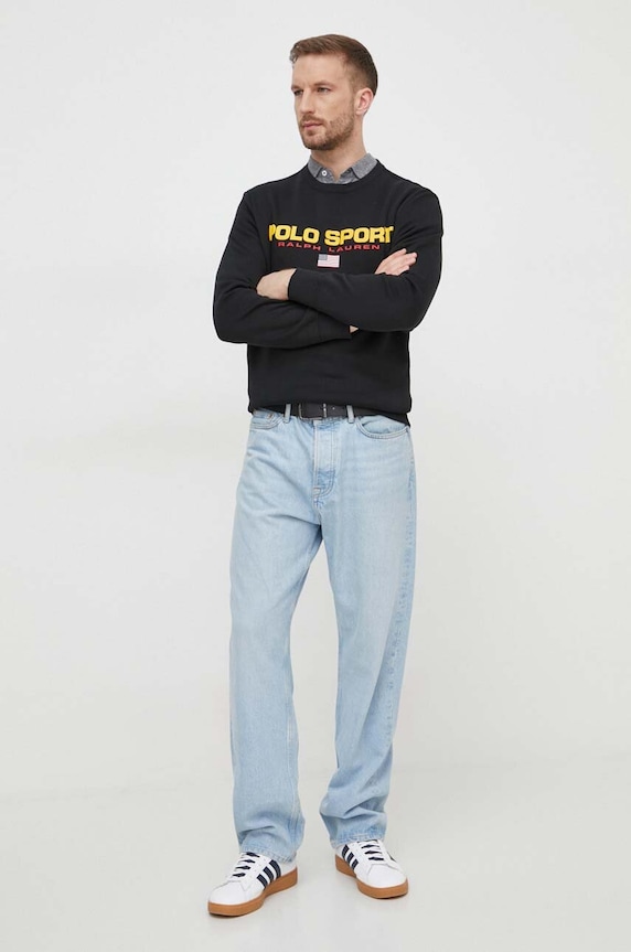 Polo Ralph Lauren felső 710835770 fekete SS25