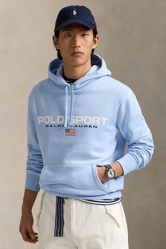 Polo Ralph Lauren bluza z kapturem niebieski 710938447