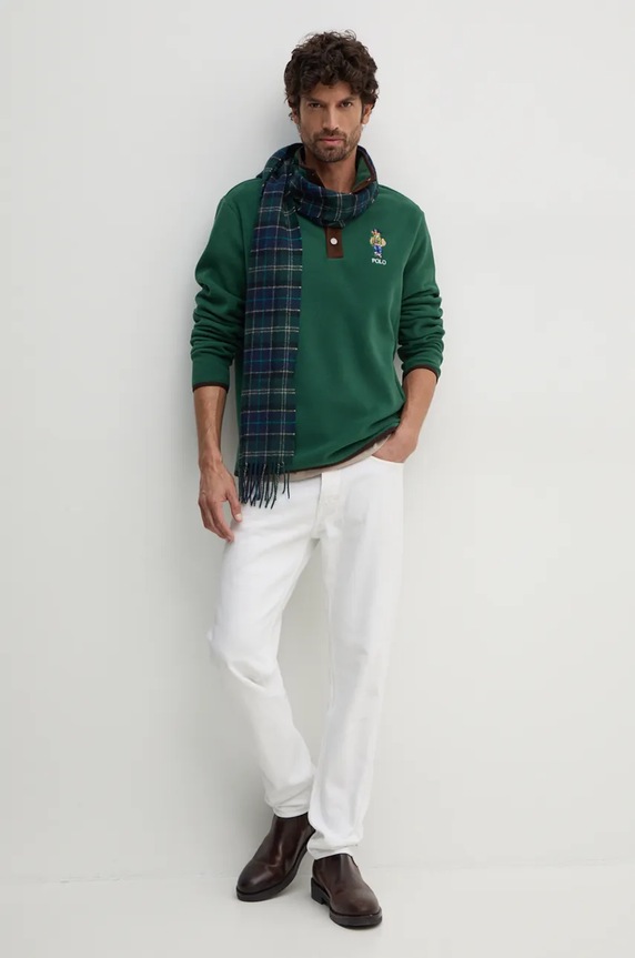 Polo Ralph Lauren fleece sweatshirt 710930549 green AW24