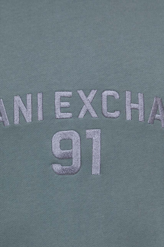 Armani Exchange bluza bawełniana zielony 3DZMLK.ZJ4XZ