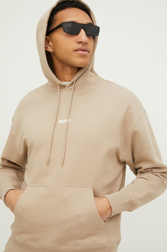 MSGM bluza bawełniana beżowy 3640MM509.247000