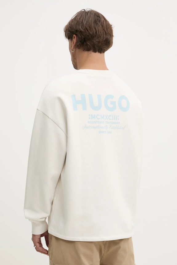Odzież HUGO Blue męskie bawełniane Naviu 50510732 biały