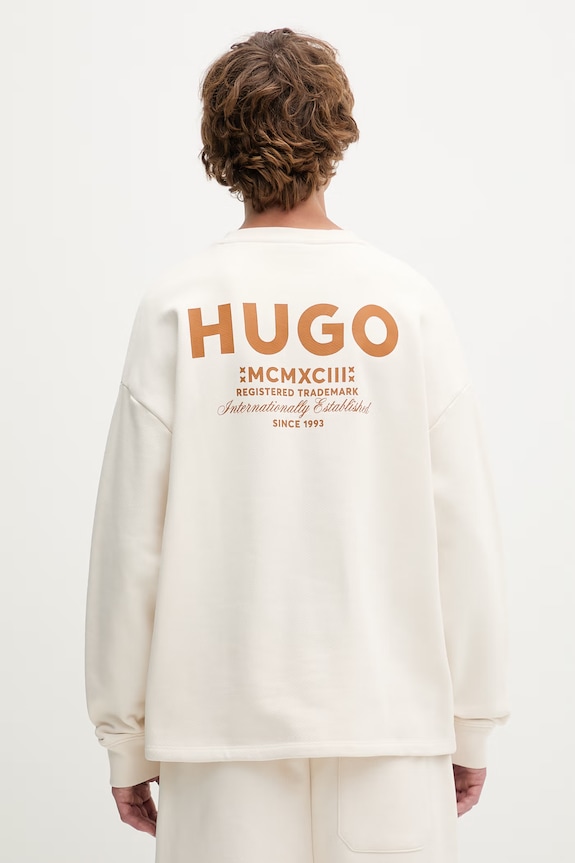HUGO Blue męskie bawełniane Naviu beżowy 50510732