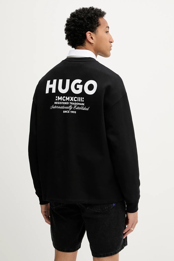 Hugo Blue pamut melegítőfelső pamut fekete 50510732