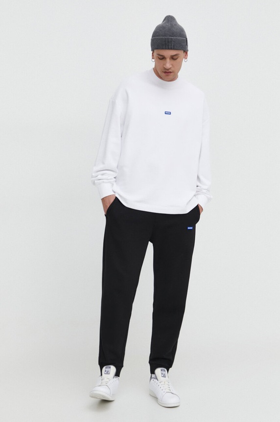 HUGO Blue bluza bawełniana Nedro 50522359 biały AA00