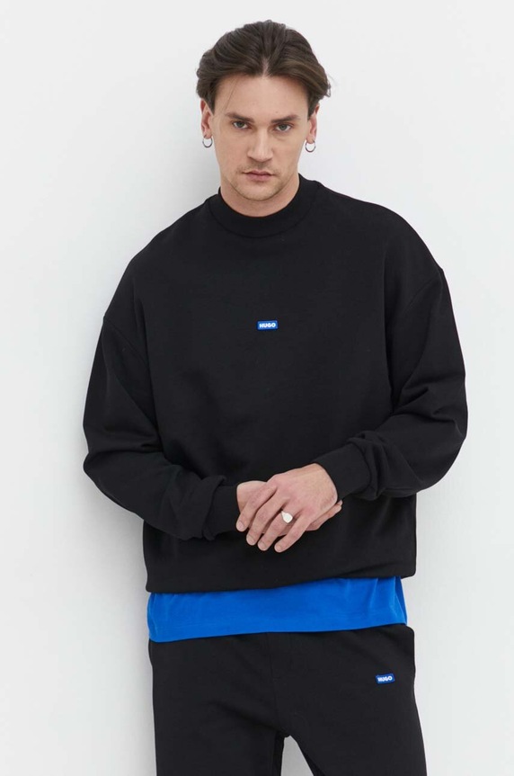 HUGO Blue bluza bawełniana Nedro bawełna czarny 50522359