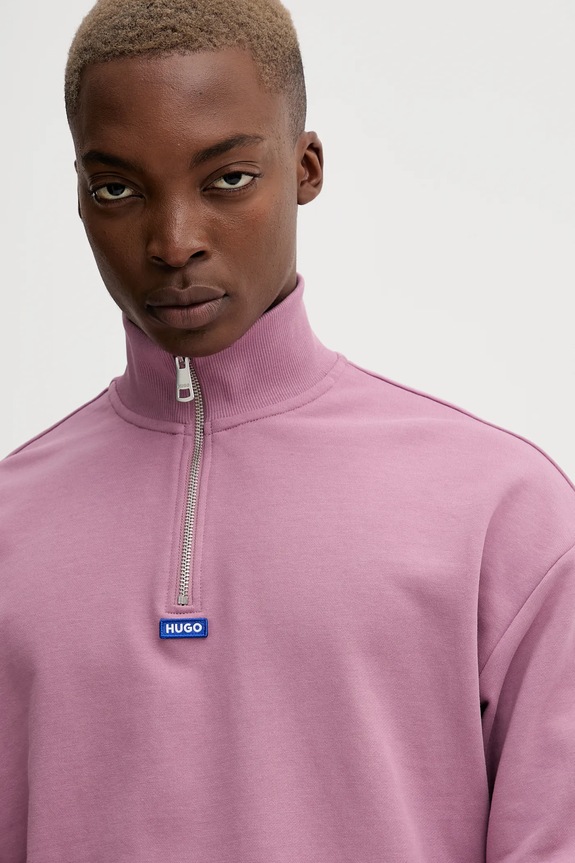 HUGO Blue bluza męska bawełniana Neeler różowy 50522367