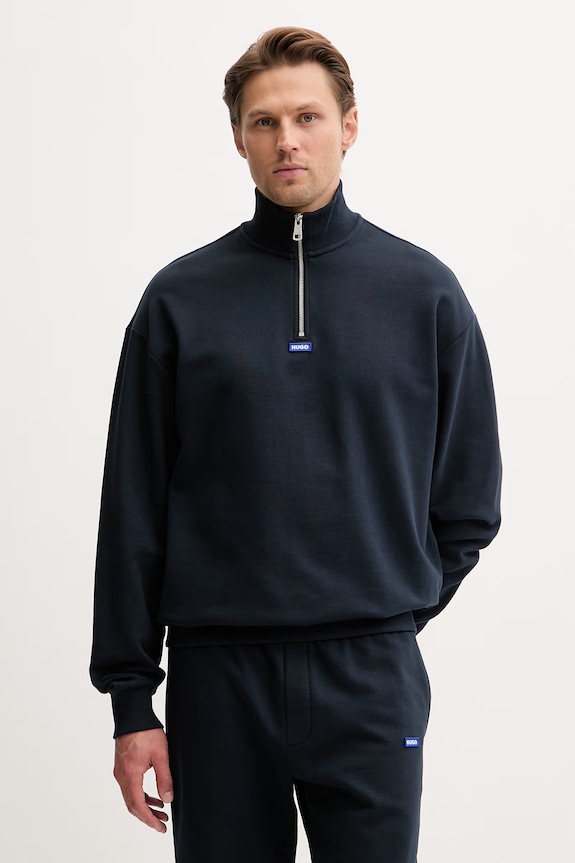 HUGO Blue hanorac de bărbați din bumbac Neeler bleumarin 50522367