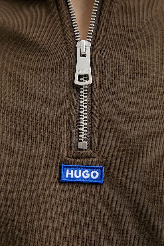 HUGO Blue hanorac bărbătesc din bumbac Neeler 50522367 maro