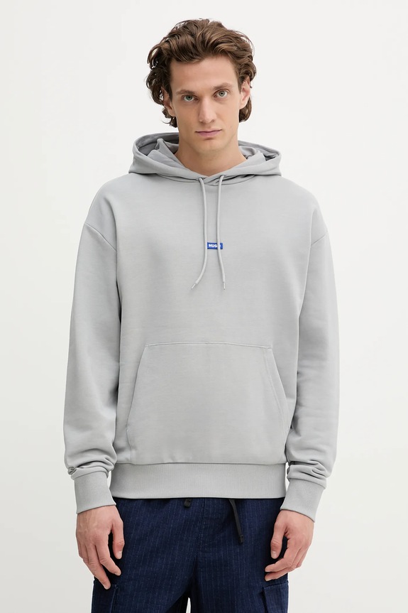 HUGO Blue hanorac de bumbac Nalonso bumbac gri 50522374