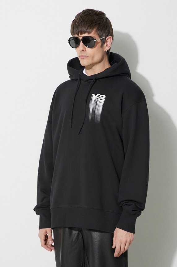 Y-3 cotton sweatshirt Graphic Hoodie black IZ3169