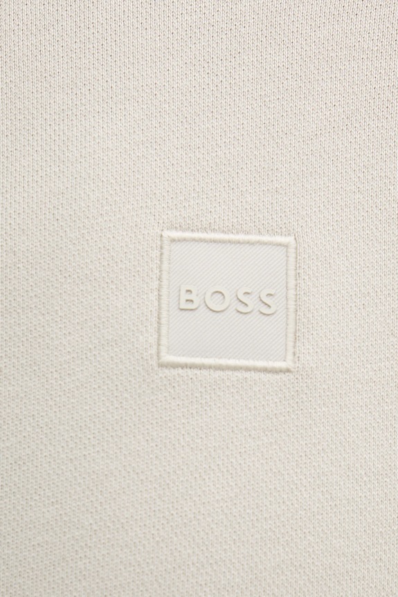 BOSS Orange bluza rozpinana męska bawełniana Zestart beżowy 50511709