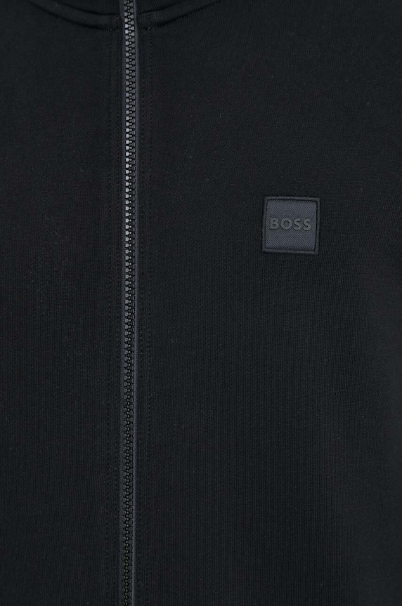BOSS Orange hanorac cu fermoar bărbătesc din bumbac Zestart 50511709 negru