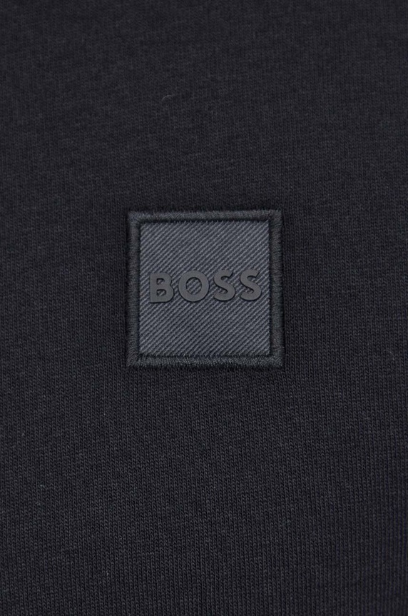 Бавовняний лонгслів Boss Orange Tacks 50512111 чорний