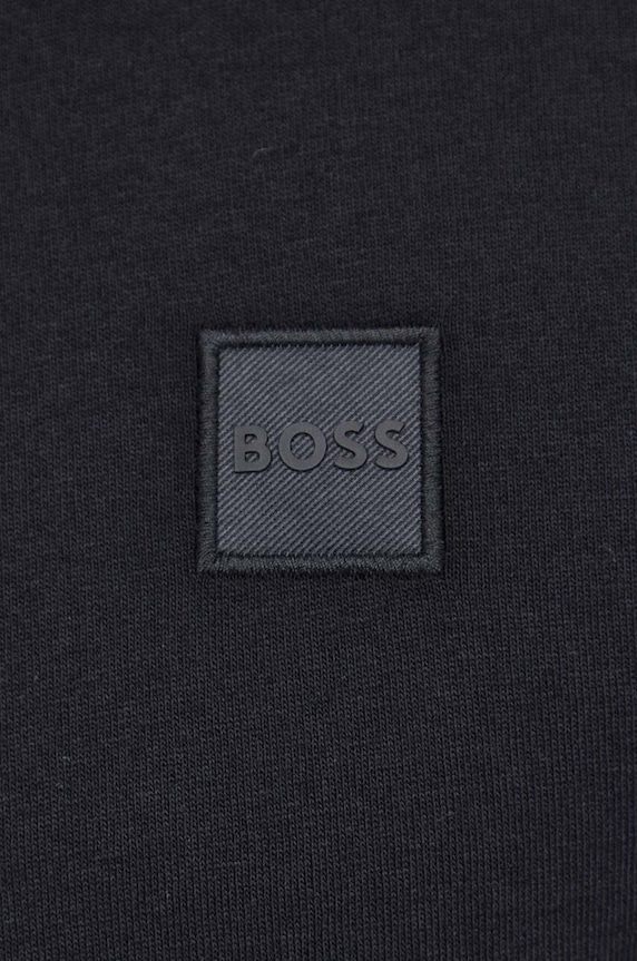 Бавовняний лонгслів Boss Orange Tacks 50512111 чорний