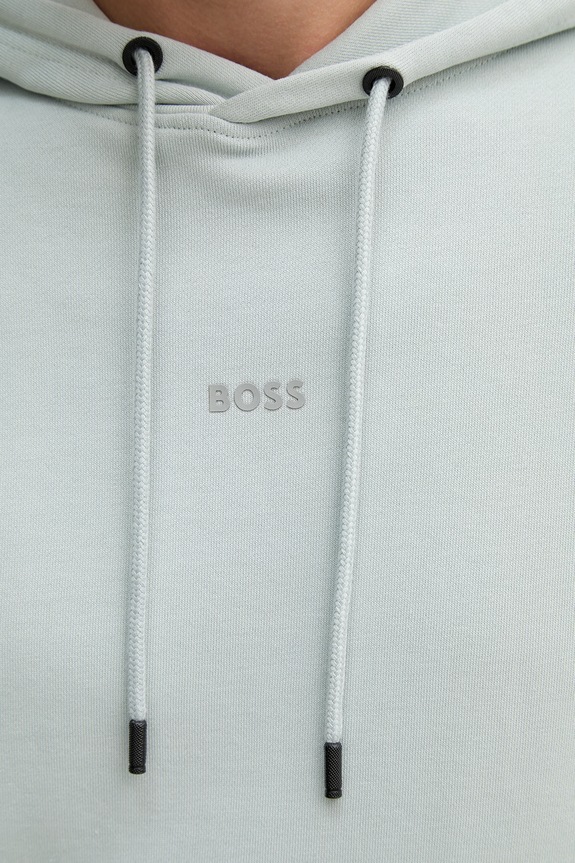 Βαμβακερή μπλούζα BOSS Orange 50514530 γκρί