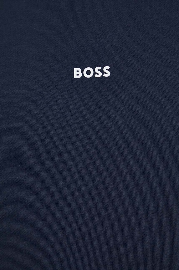 Pamučna dukserica Boss Orange WeSmallhood 50514530 mornarsko plava