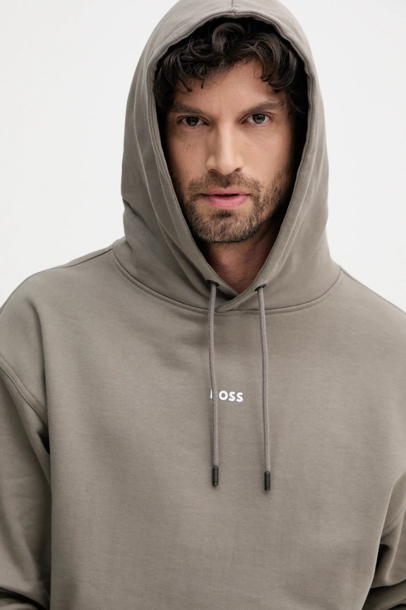 BOSS Orange felpa in cotone WeSmallhood marrone 50514530