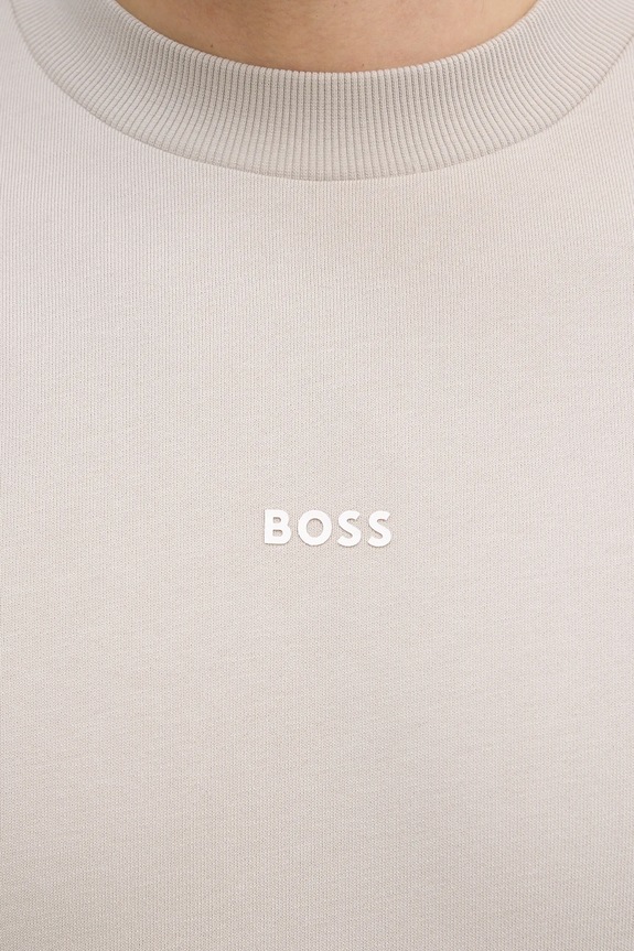Pamučna dukserica BOSS Orange WeSmallcrew 50514541 bež
