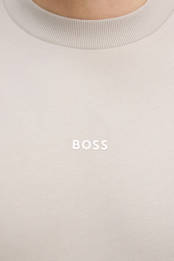 Pamučna dukserica BOSS Orange WeSmallcrew 50514541 bež
