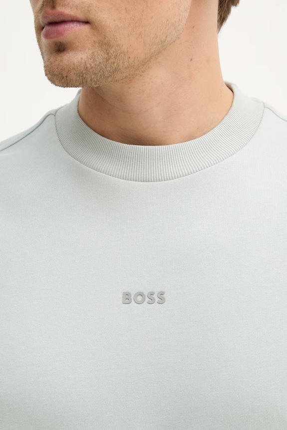 BOSS Orange bluza bawełniana WeSmallcrew 50514541 szary