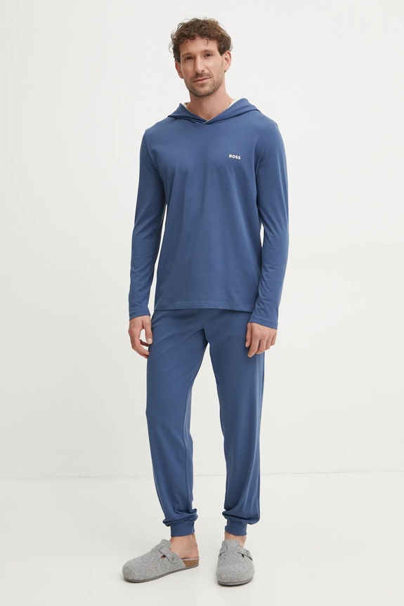 BOSS longsleeve lounge Mix&Match LS-Shirt H 50515306 niebieski SS26