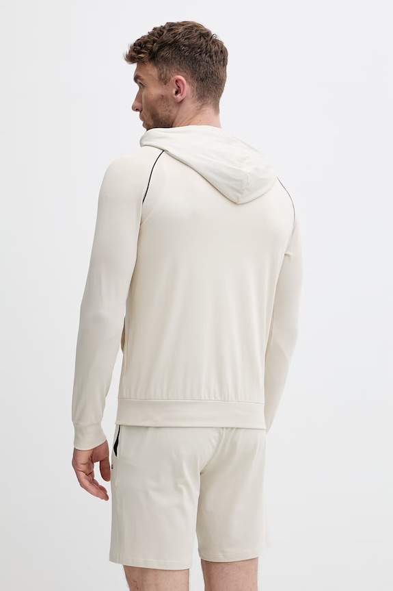 Îmbrăcăminte BOSS hanorac cu fermoar și glugă pentru bărbați din bumbac cu elastan Mix&Match Jacket H 50515313 bej