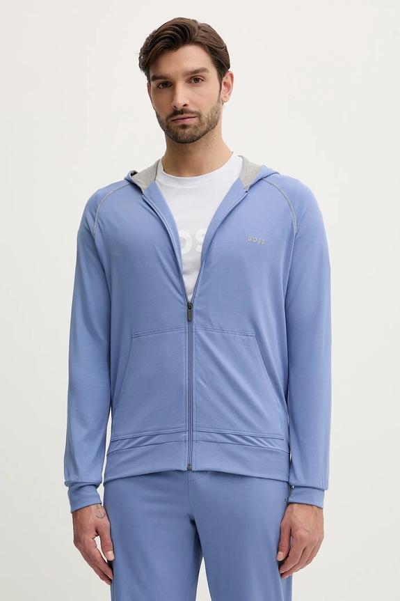 BOSS bluză lounge Mix&Match Jacket H albastru 50515313