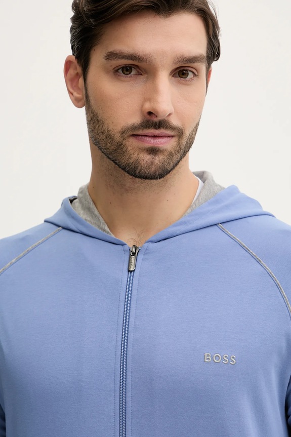 BOSS bluză lounge Mix&Match Jacket H albastru 50515313