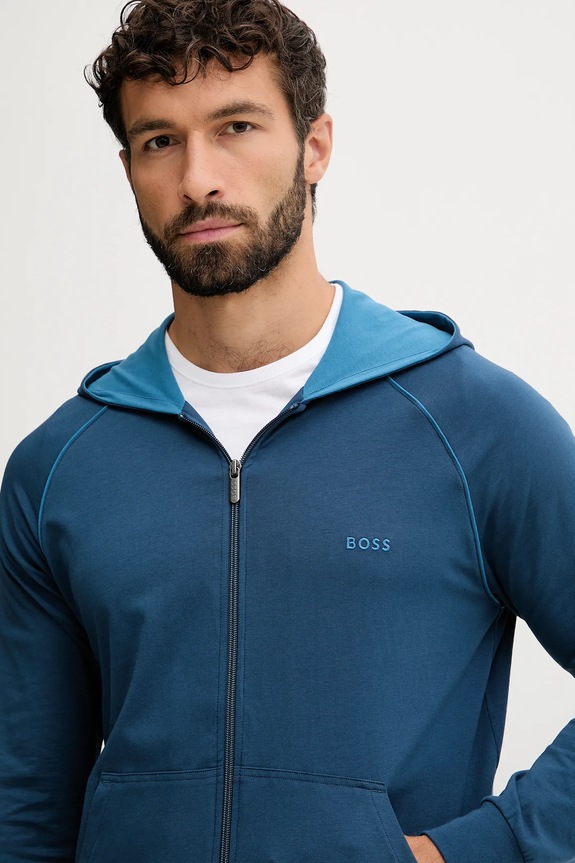 Mikina s kapucňou BOSS Mix&Match Jacket H modrá 50515313