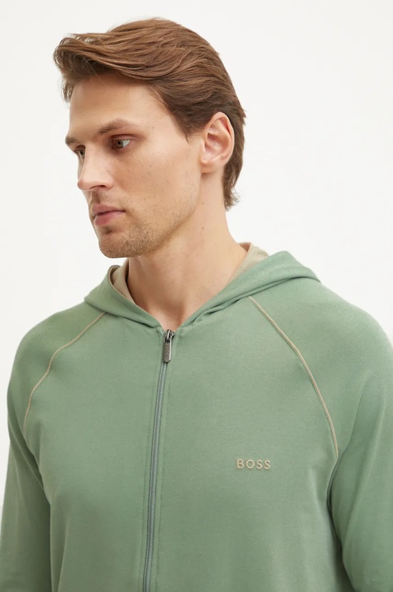 BOSS bluza lounge Mix&Match Jacket H zielony 50515313