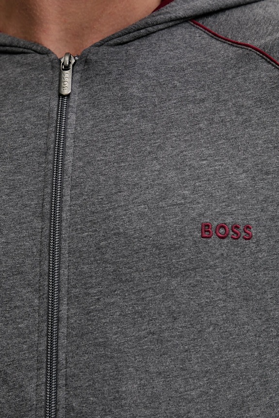Mikina s kapucňou BOSS Mix&Match Jacket H 50515313 sivá