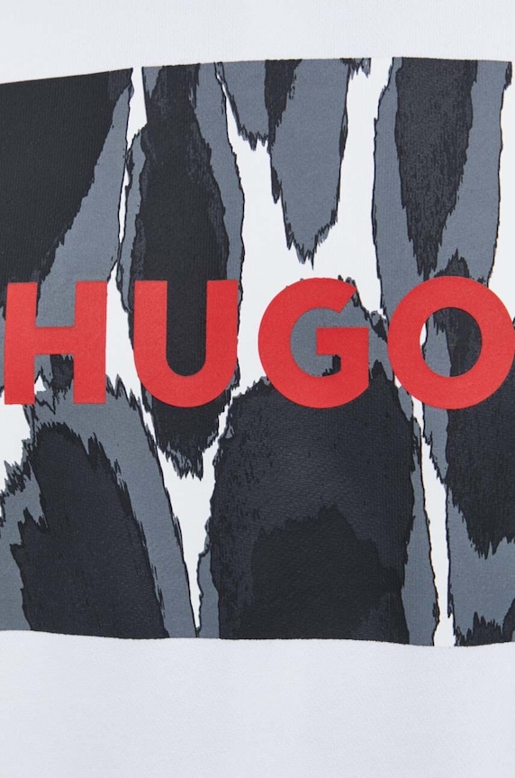 HUGO bluza bawełniana 50513335 biały
