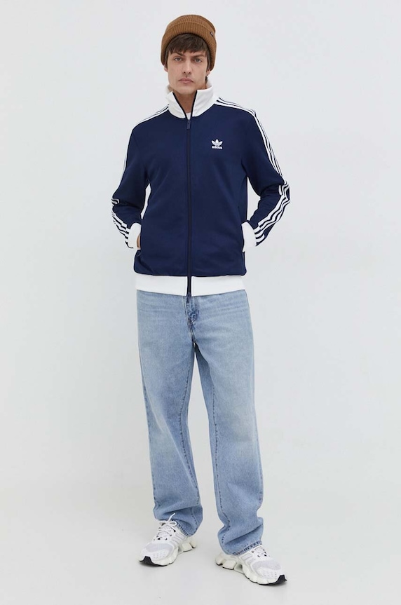adidas Originals bluză Adicolor Classics Beckenbauer IP0418 bleumarin AW24