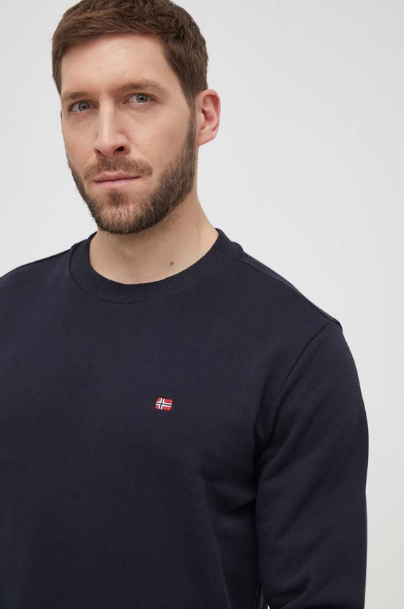 Napapijri pamut melegítőfelső Balis Crew fekete NP0A4H890411