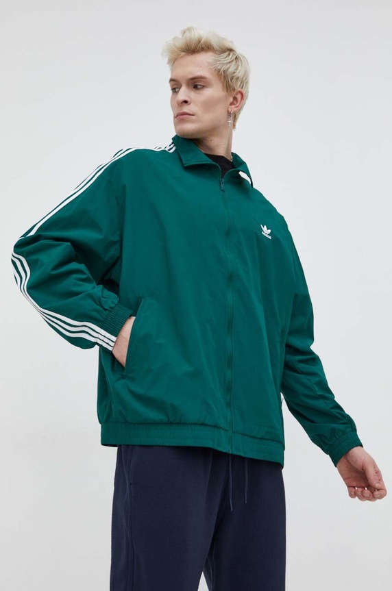 adidas Originals felső Adicolor Woven Firebird Track Top zöld IT2494