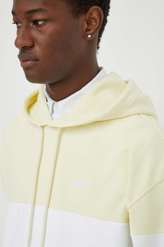 Levi's pamut melegítőfelső pamut sárga A7586