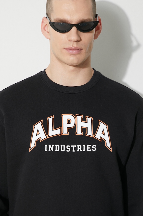 Суичър Alpha Industries College Sweater 146301 черен