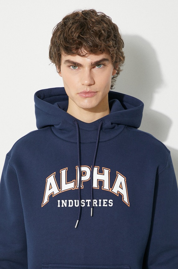 Alpha Industries sweatshirt College Hoody 146331 navy
