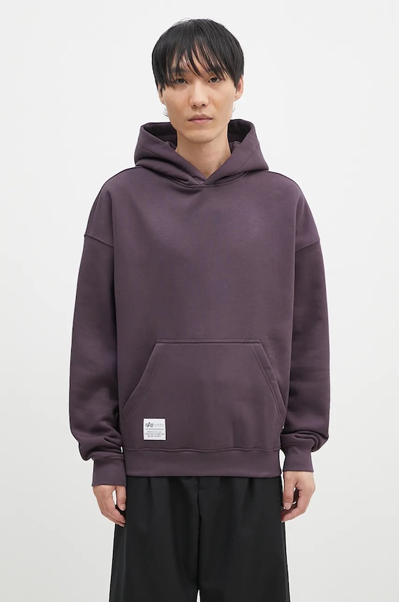 Alpha Industries bluza Logo BP Hoody fioletowy 146336